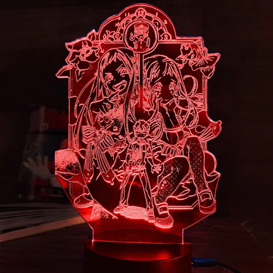 Акриловий світильник-нічник Ханако Кун три охоронця часу червоний tty-n001586 Ціна