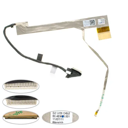 фото, Шлейф матриці для ноутбука DELL (inspiron: M5030, N5030), LED, роз'єм під камеру (50.4EM03.201)