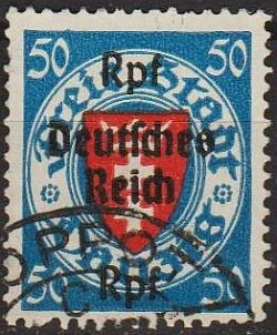 фото, 1939 - Рейх - Стандарт Гданська з надруками 50 Mi.727 _8,50 €