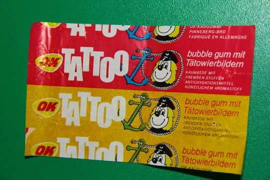 ОБГОРТКА ЕТИКЕТКА ВІД ЖУВАЛЬНОЇ ГУМКИ вкладыш OK TATOO Ціна