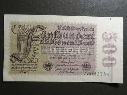 фото, 500 мільйонів марок Німеччина 1923