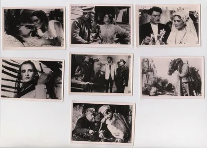 фото, АРТИСТЫ СОВЕТСКОГО КИНО - кадры из кинофильма *ТИХИЙ ДОН* = набор 1960-х г. = 7 МИНИ - открыток #
