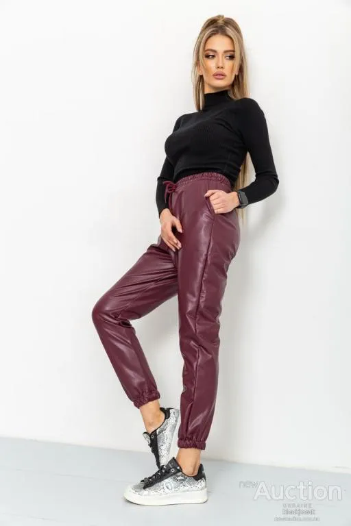 Купити Лосины женские на флисе, цвет бордовый, 164R150