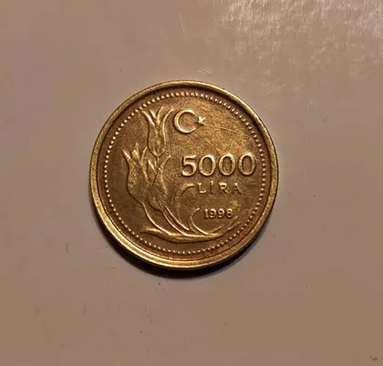 фото, Турция 5000 лир 1998 год