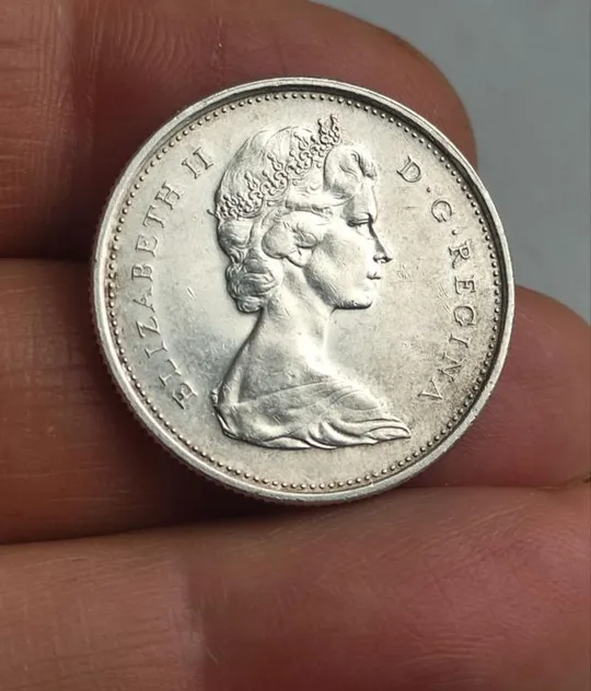Монета Серебро 1967г Канадская Рысь, королева Елизавета 2-я fr639 Продаж