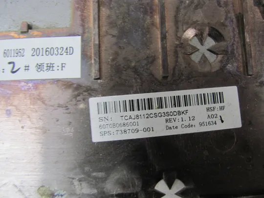 408-1 Кришка панель палмрест тачпад 6070B0686001 738709-001 для  HP ProBook 650 G1 оригінал З аукціону