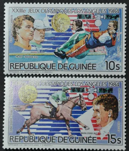 фото, Гвинея Космос Спутник связи Спорт Лос-Анджелес 1984