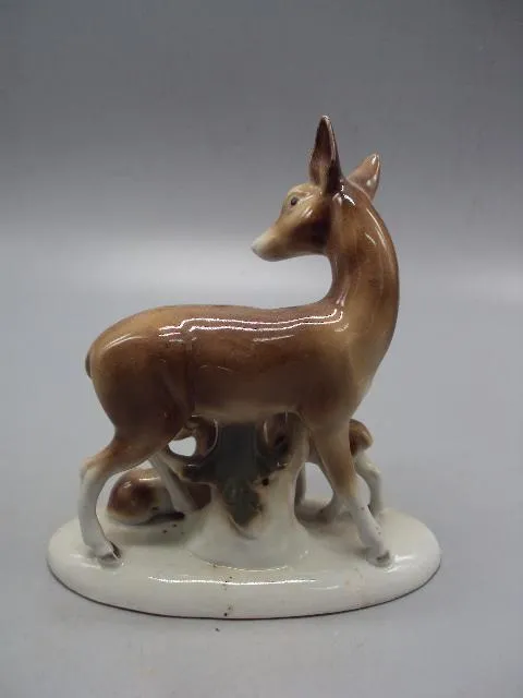 Фигура фарфор Германия GH co Grafenthal олени статуэтка олениха с оленятами высота 14,3 см №14204 Інтернет-аукціон