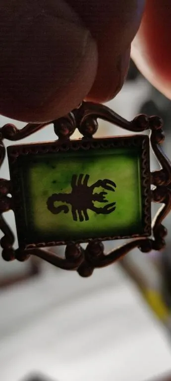 Подвеска СССР серебро нефрит , знак зодика скорпион ks568 (Підвіска СРСР срібло нефрит , Продаж