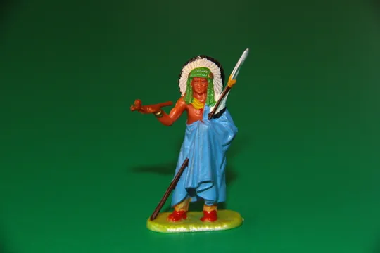 ВОЖДЬ ІНДІАНЕЦЬ З ЛЮЛЬКОЮ №6808 4 индеец ELASTOLIN 40мм ФРГ Ціна