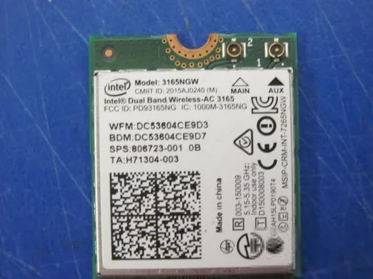 номер0193-3 WI-FI адаптер модуль  INTEL 3165NGW для MEDION E7420 P7641 оригінал З аукціону