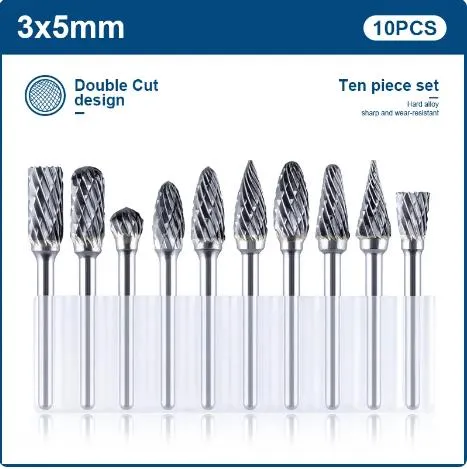 Купити Фрезы твердосплавные из карбида вольфрама. Набор 10 шт.Борфрезы.Для бормашин,граверов.