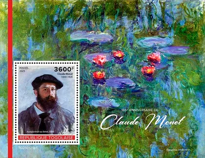 фото, Того- Живопись-Клод Моне-2025.Чистый полный красивый комплект. MNH.