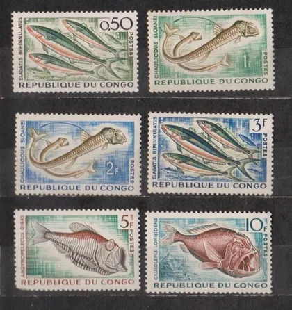 фото, ФАУНА - РИБИ  = 1961 р. = КОНГО = негаш.