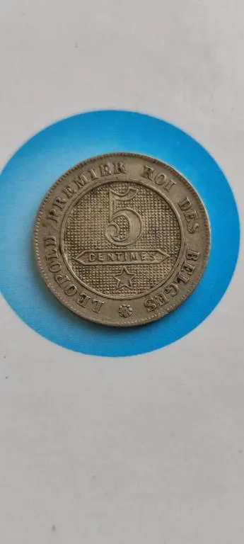 5 сентимов 1862 года Лев, Единство дает Силу, король Леопольд,монета Бельгии  nf356 Ціна