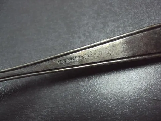 Вилка десертная 15 см клеймо WILLNER patent 90 посеребрение №10163 Недорого