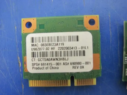 №291-9 WI-FI адаптер 657325-001 691415-001 654825-001 для HP Pavilion G6 2000 G7 G7-2000 G6-1000 оригінал Продаж