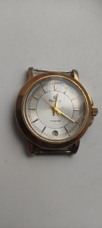 Купити Винтажные часы  Полет с дарственной гравировкой на обороте, рабочие, dp674.