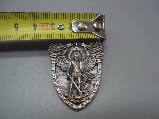 Кулон подвеска амулет святой Архангел Михаил серебро 925 проба вес 19,49 г авторская работа №15560 Продаж