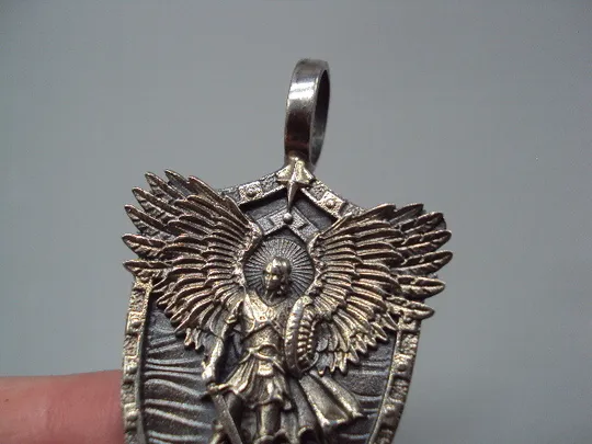 Кулон подвеска амулет святой Архангел Михаил серебро 925 проба вес 19,49 г авторская работа №15560 Інтернет-аукціон