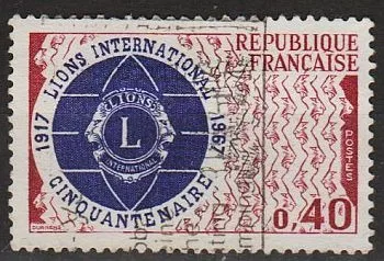фото, 1967 - Франція - 50 років клубу левів Mi.1601 _гаш