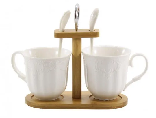 Чайный набор с подставкой Interos PJ03391-88935 5 предметов Ціна