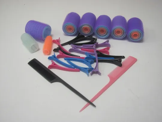 Комплект для завивання волосся Dtnewsun, самоклейні бігуді, затискачі та 2 гребінці (20) Де купити