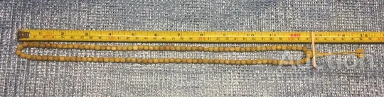 Золотистые чётки из Скумпии кожевенной, 108 бусин, d~6 мм, L~32 см, четки, мала, медитация, Будда, Де купити