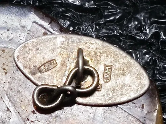 Запонки янтарь с серебром советские со сколом 11г. З аукціону