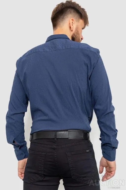 Рубашка мужская, цвет синий, 131R4686 Продаж