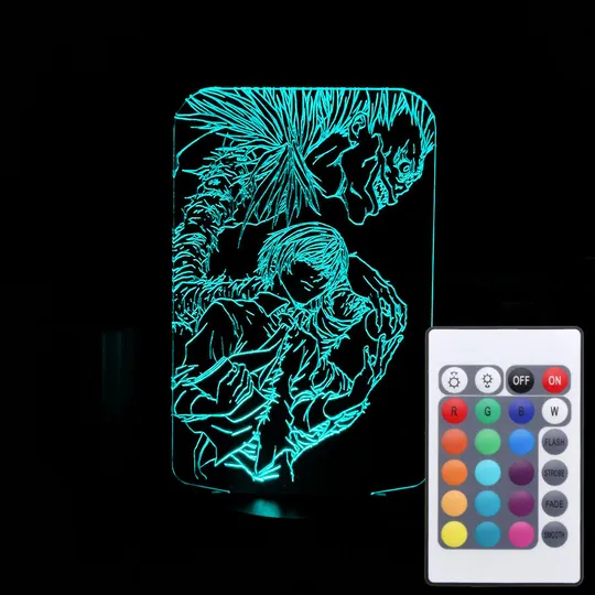 Акриловий світильник-нічник з пультом 16 кольорів Зошит Смерті 2 tty-n001939 Ціна