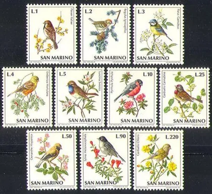 фото, Сан-Марино Флора Фауна Птицы 1972