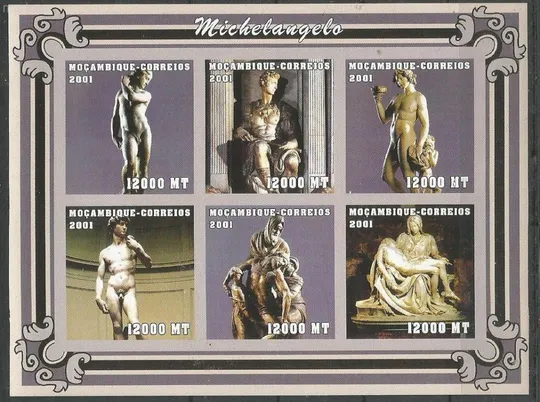 Мозамбик Искусство Микеланджело 2001 Ціна
