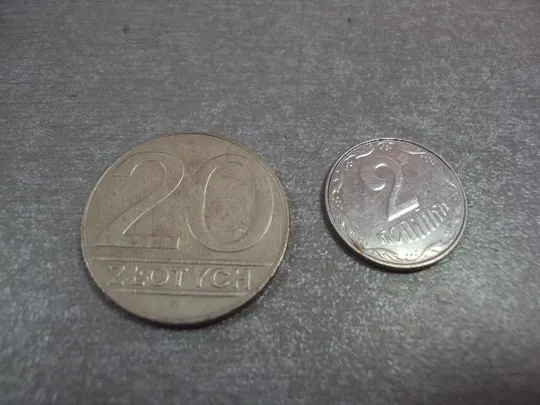 монета польша 20 злотых 1990 №9721 Ціна