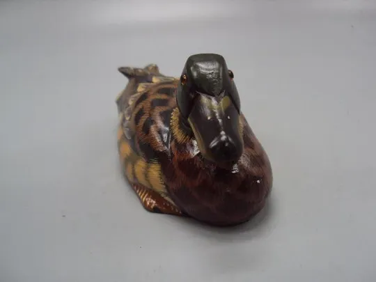 Фигура утка дерево статуэтка уточка селезень высота 5,5 см, длина 13 см №3 Інтернет-аукціон