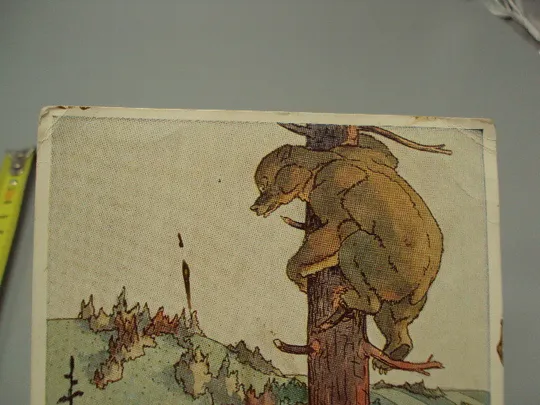 Купити Открытка народная сказка Собака и волк 1955 год худ. В.Н. Тиханович №16004