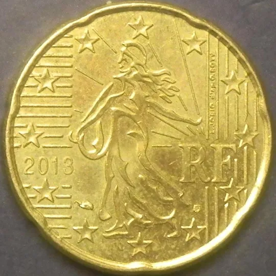 20 євроцентів 2013 Франція Ціна