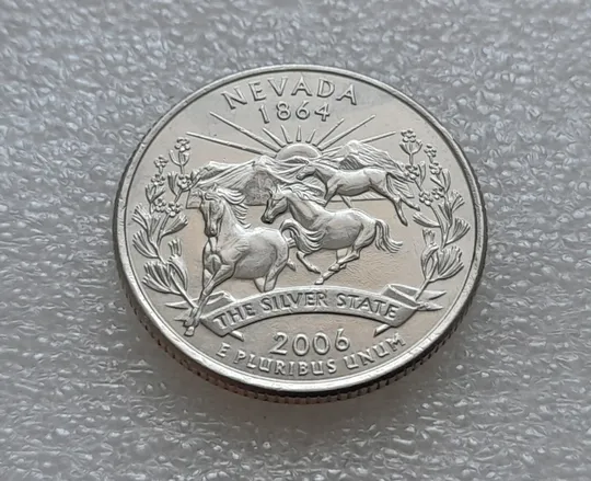 (8101 ря) ¼ долара 2006 США (квотер, 25 центів) Квотер штата Невада З аукціону