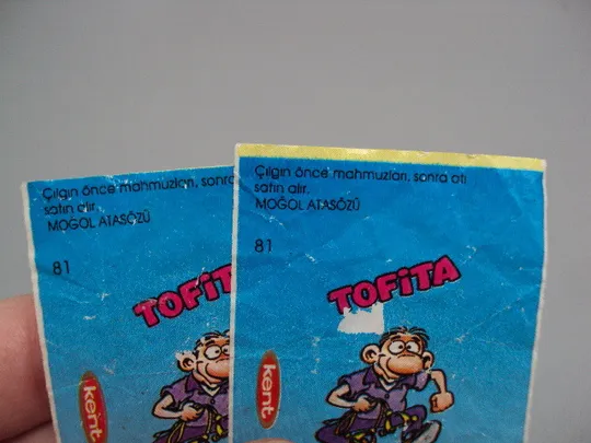 Обертка от жвачки Tofita kent 81, 82, 13 и 85 фантик вкладыш Лайнер для десен Турция 5 шт №17880мя Недорого