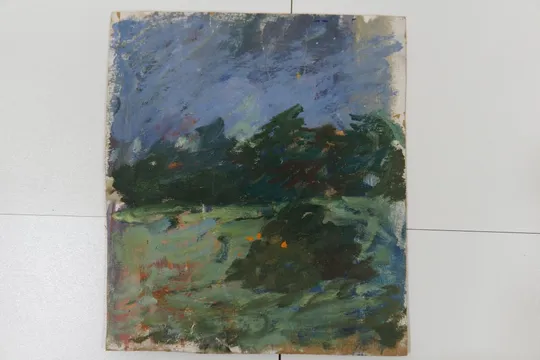 Картина Пейзаж. Масло, картон 22,4х25,7 см №137 Ціна