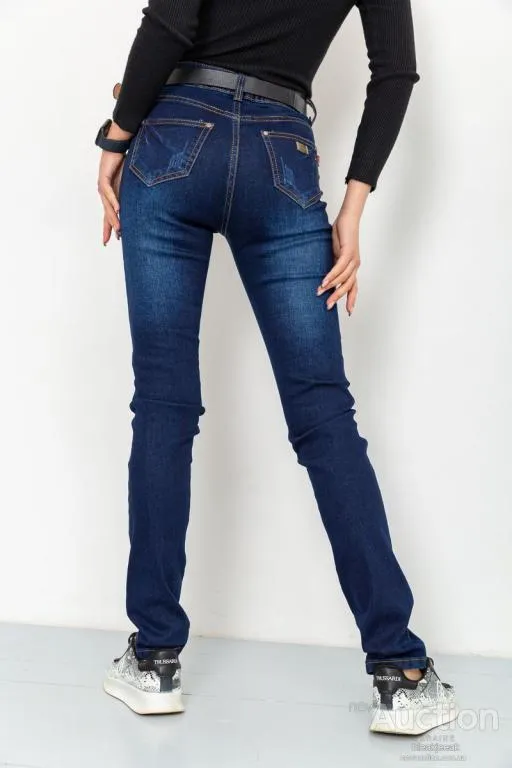 Джинсы женские демисезонные 214R8010, цвет Темно-синий Продаж