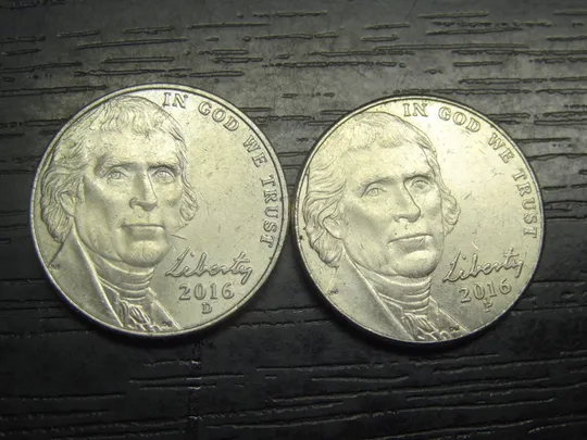 5 центів 2016 США (два різновиди) Ціна