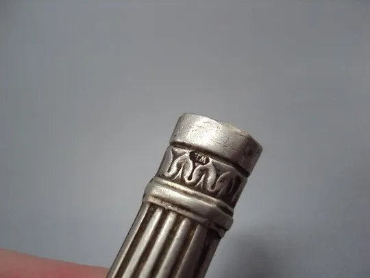 Ручка от ножа серебро Польша 3 проба клеймо HМ длина 10 см вес 37,11 г №18129 На торгах