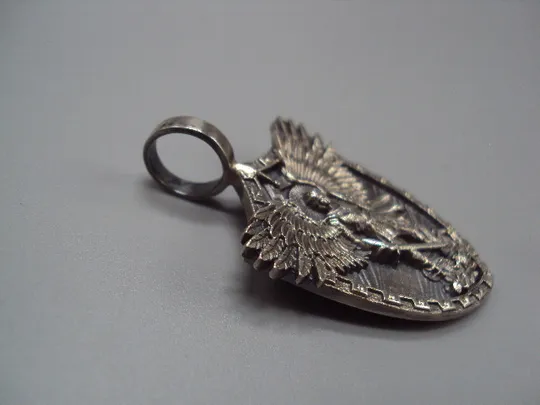 Кулон подвеска амулет святой Архангел Михаил серебро 925 проба вес 19,49 г авторская работа №15560 Характеристики