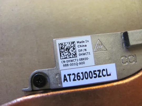 номер0987-11 система охолодження Кулер Охолоджувальний блок Охолоджувальна система Кулери та системи охолодження Охолодження материнської плати cooling system  DAP10-AMD 0HWCT1 AT26J005ZCL  для Dell Precision 7530 7540 M7540  оригінал Продаж