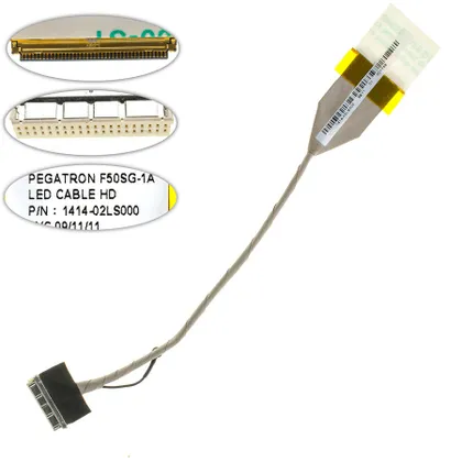 фото, Шлейф матриці для ноутбука ASUS (F50, F55, X61S), LED (DC02000L000)