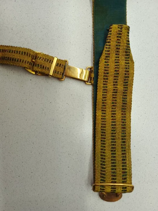 Ремень парадный, генеральский, с подвесами для сабли, кортика , металлизированный , прошит золотой ниткой З аукціону