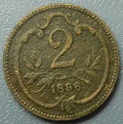 Купити 2 гелера 1896 Австро-Угорщина