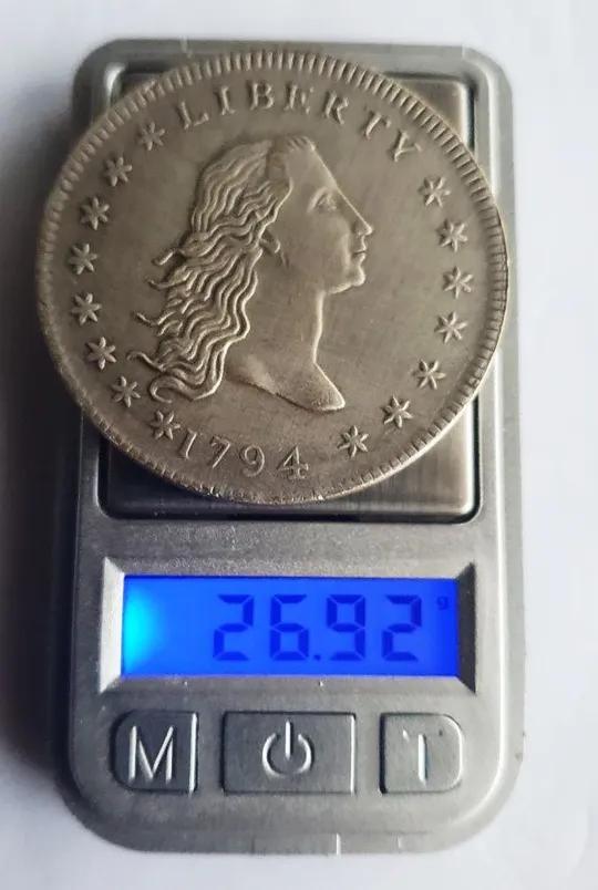 1 долар 1794 США, Розпущене волосся (можливо репліка обігового часу) Недорого