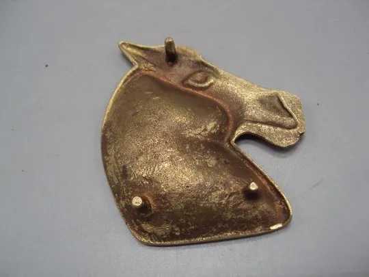 Пепельница бронза лошадь конь лошадка голова лошади высота 1,5 см, размер 6,8 х 8,7 см №14474 Інтернет-аукціон